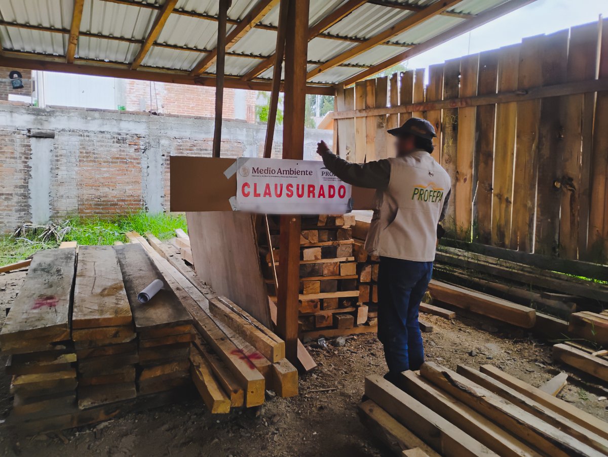 Profepa clausura centro maderero en Tlaxiaco