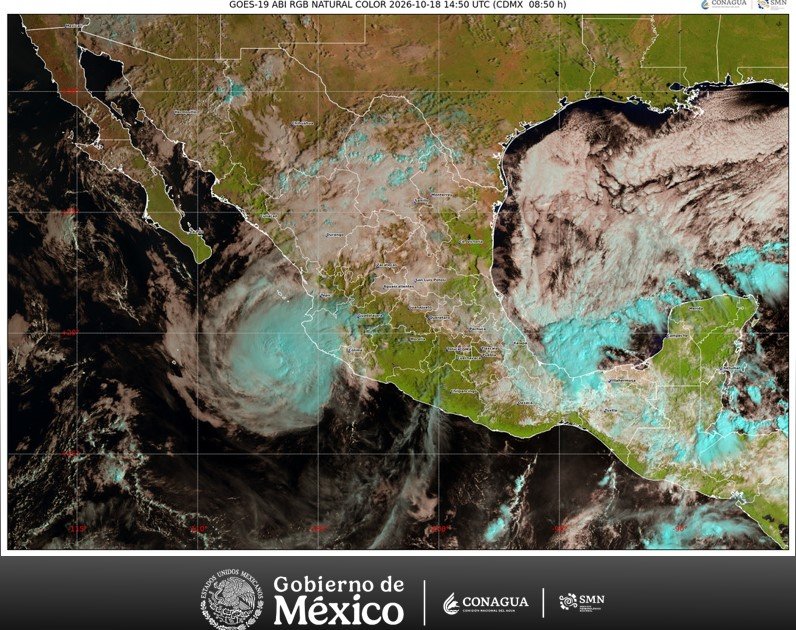 Trudy ocasiona lluvias muy fuertes en Jalisco