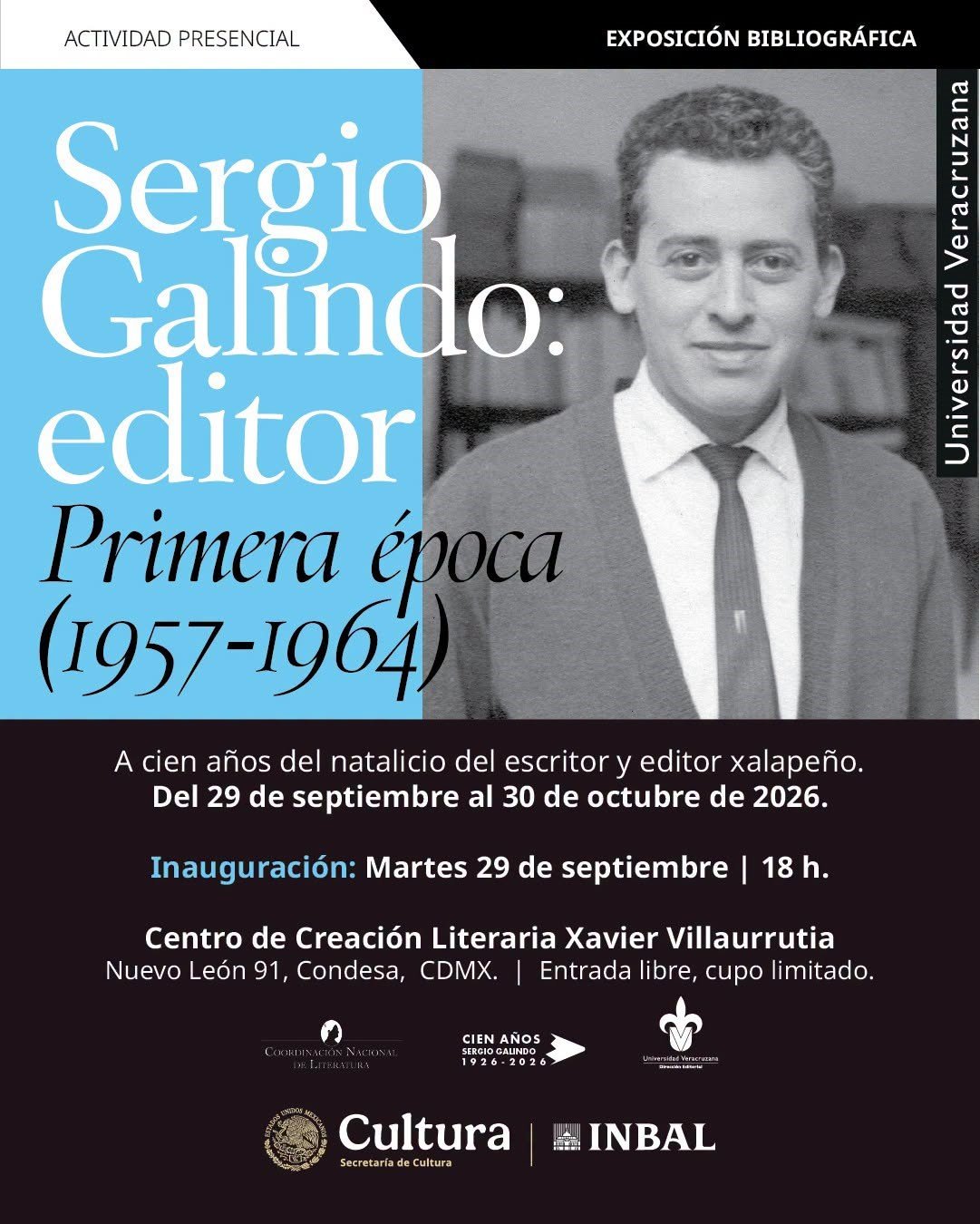 Celebran centenario de Sergio Galindo con exposición