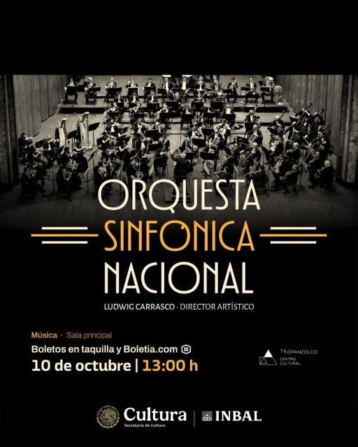 Orquesta Sinfónica Nacional vuelve a Morelos