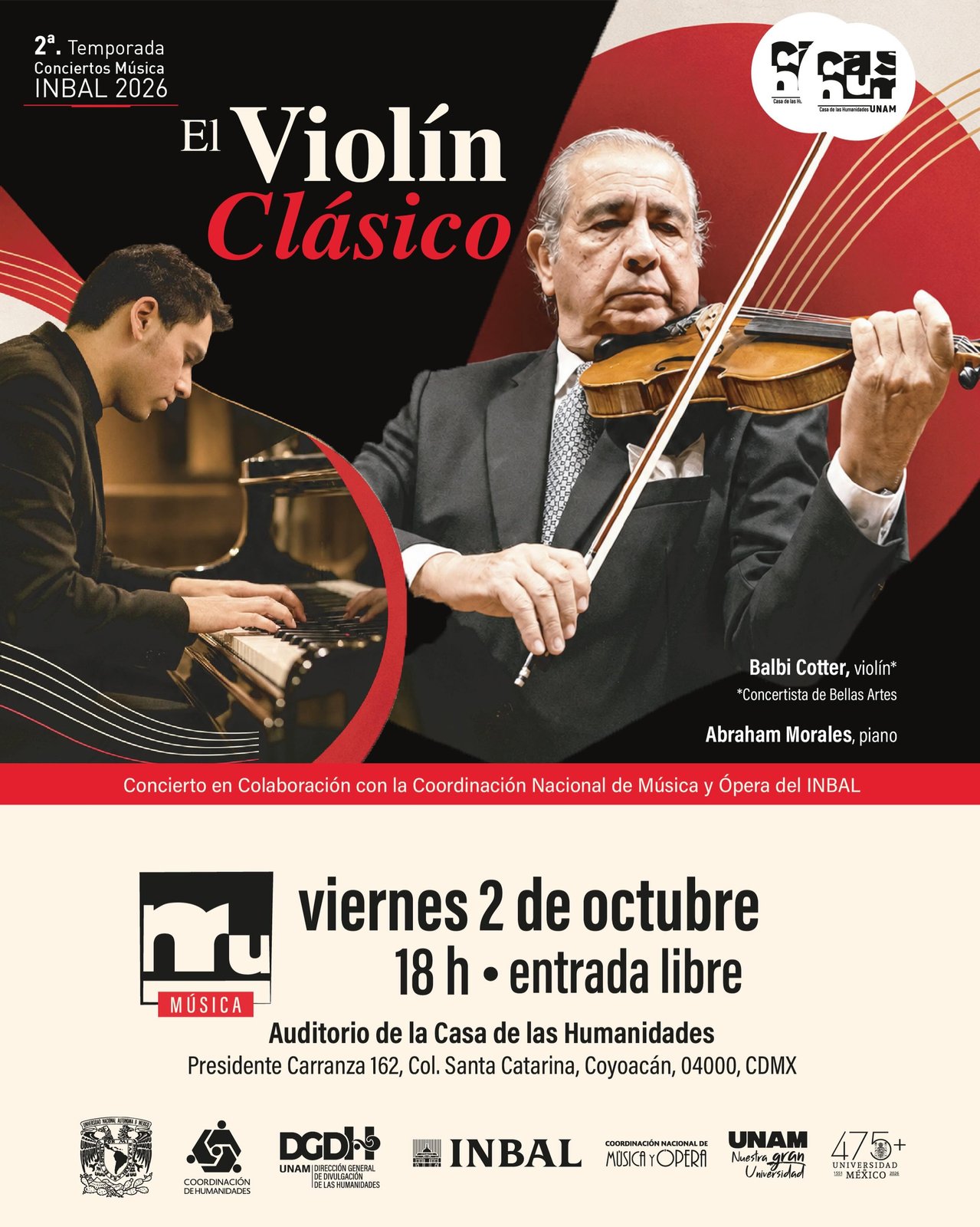 Cotter y Morales interpretan a Mozart y Brahms