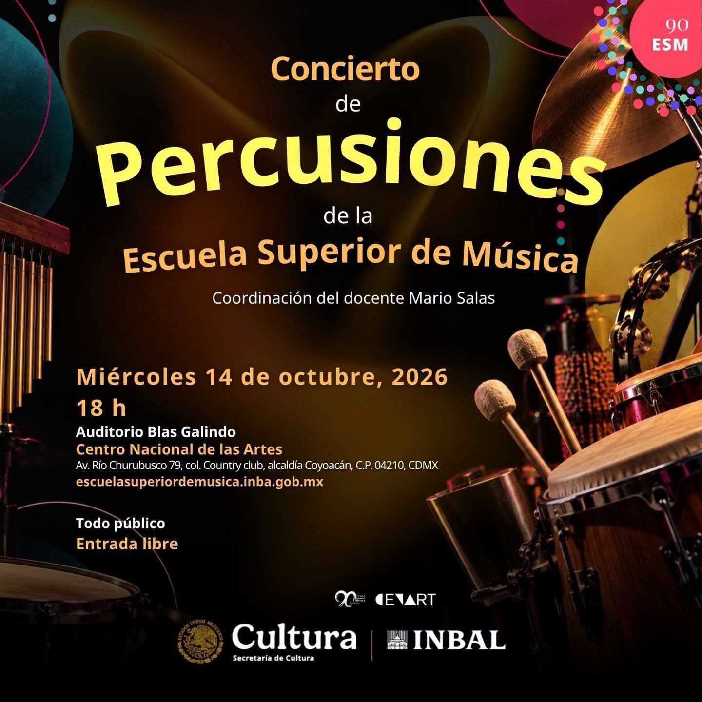 Debutan festival de percusiones en el CENART