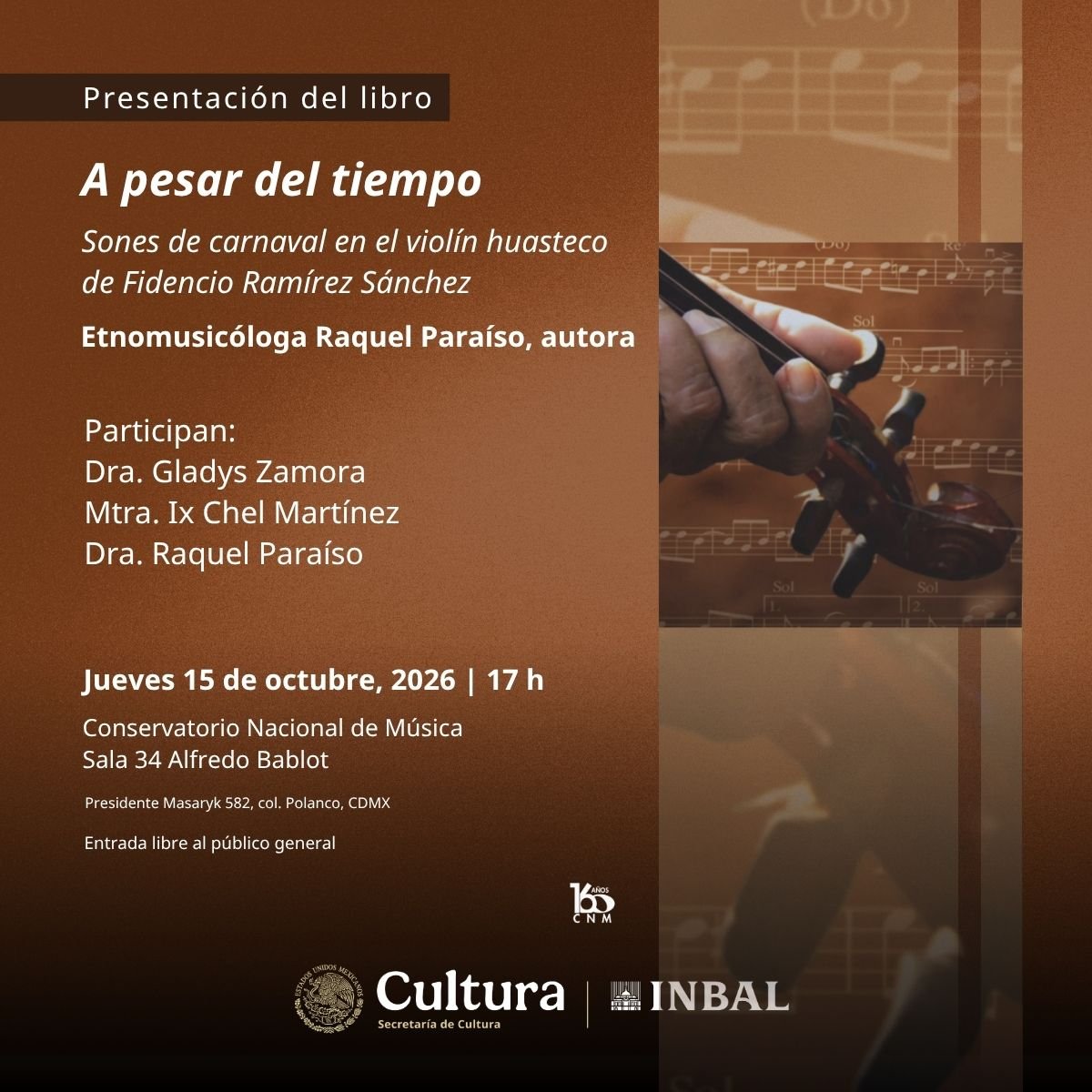 Presentarán libro sobre sones de violín huasteco