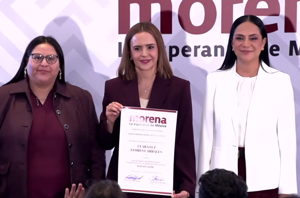 Morena nombra a Clara Luz Flores coordinadora en Nuevo León