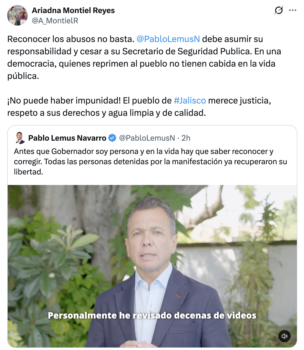 Morena exige cese de secretario de Seguridad de Jalisco