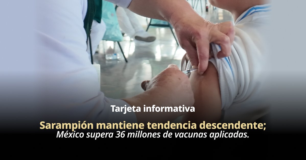 Sarampión cae a 34 casos activos