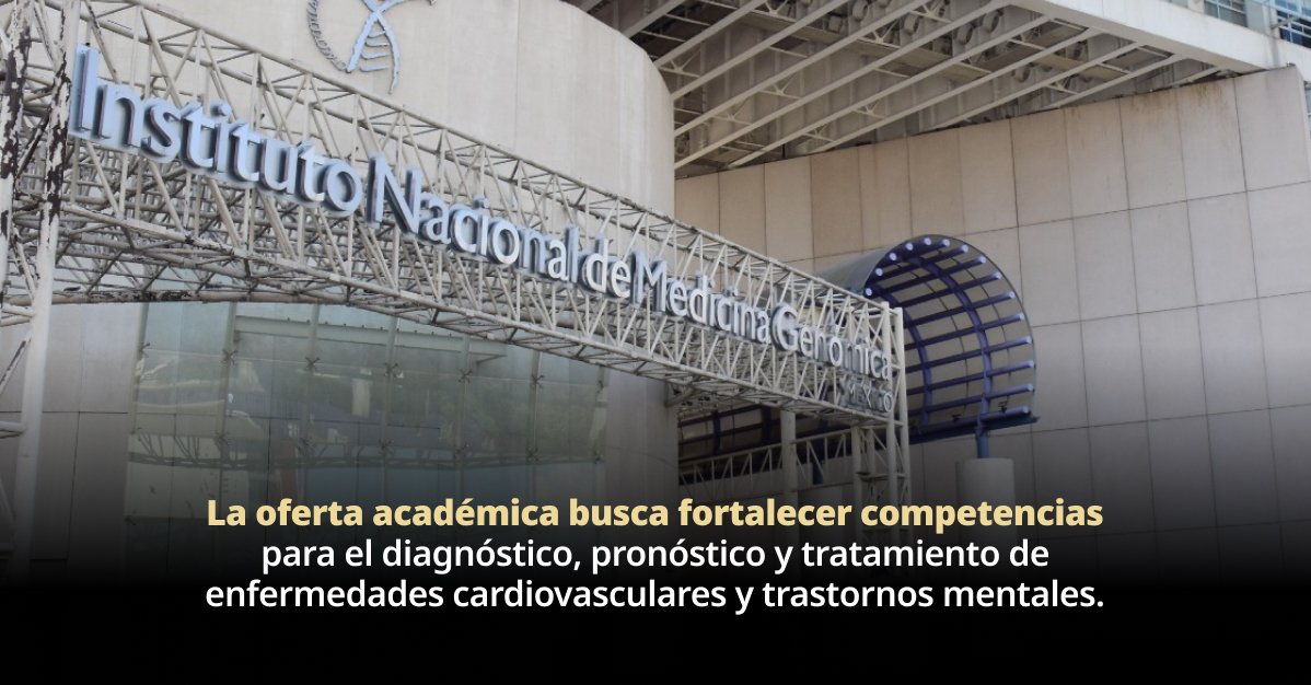 Inmegen abre posgrados en genómica médica