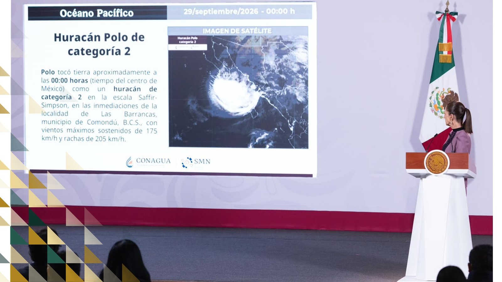 BCS reporta saldo blanco tras huracán Polo