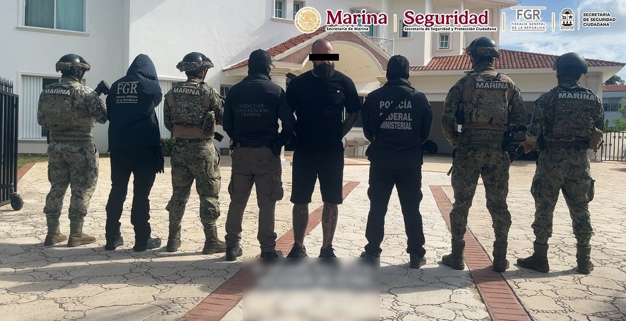Detienen a presunto líder criminal en Cancún