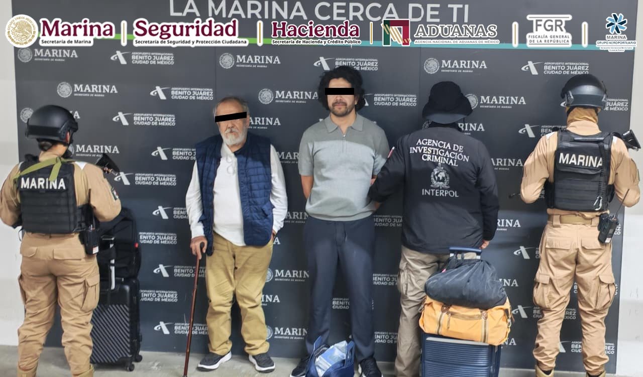 Aseguran 47 kilos de droga en AICM